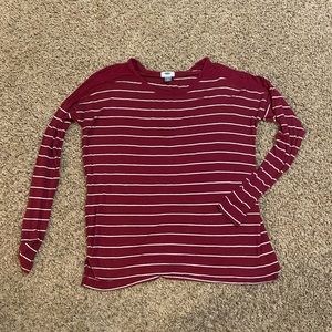 Maroon striped long sleeve
